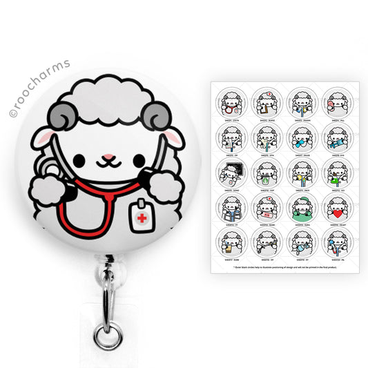 Sheep Badge Reel