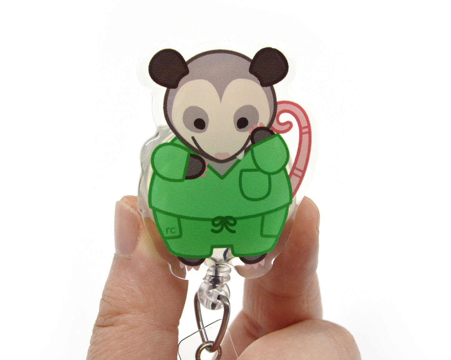 Scrub Possum Acrylic Badge Reel