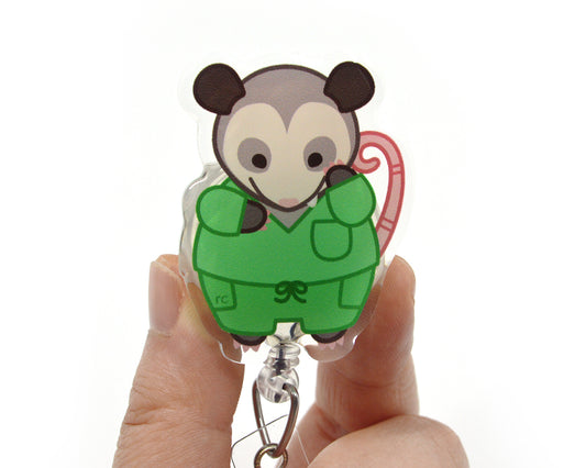 Scrub Possum Acrylic Badge Reel