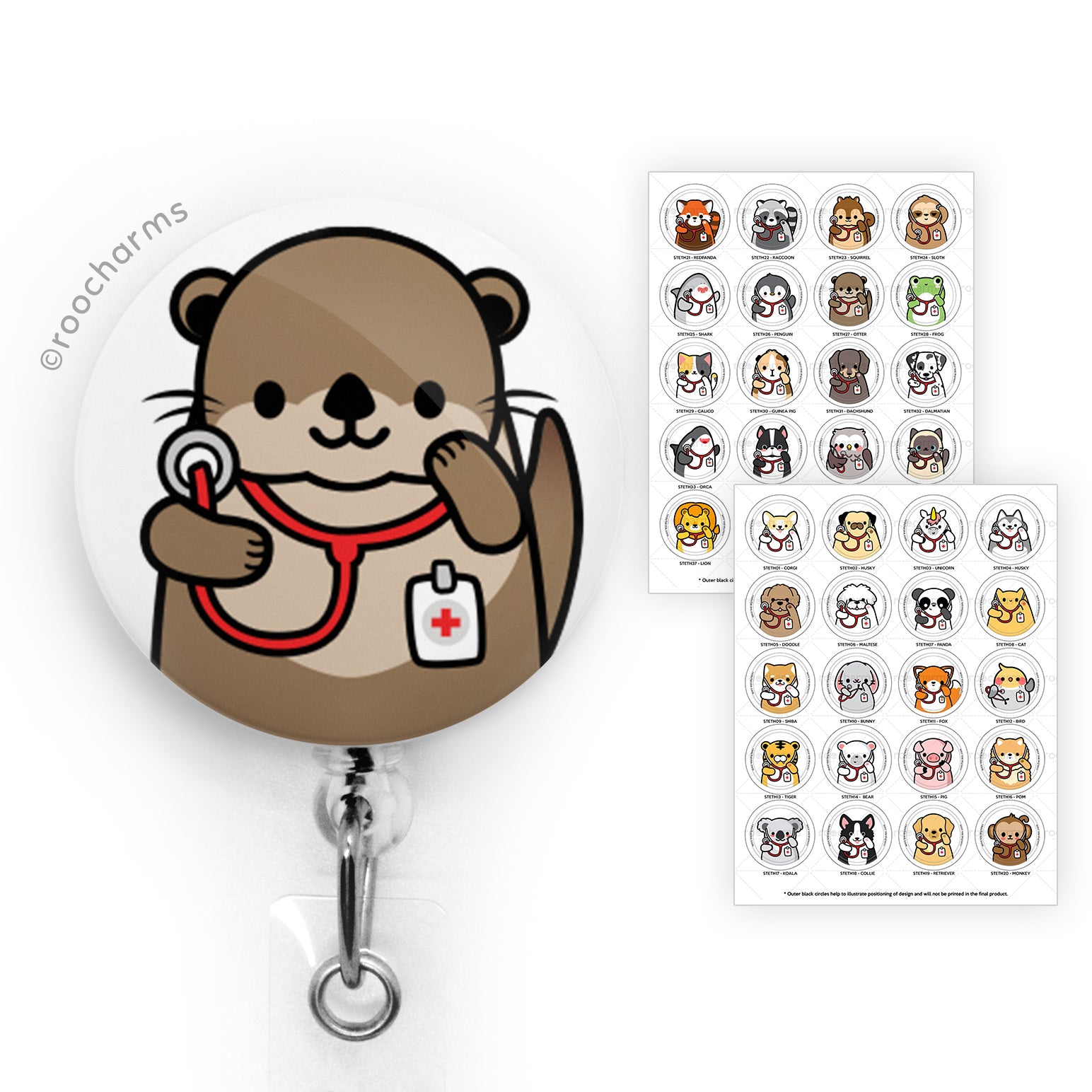 Panda Badge Reel - Pizza Panda Cute Holder Clip For Nurse Teacher Gifts -  Yahoo Shopping