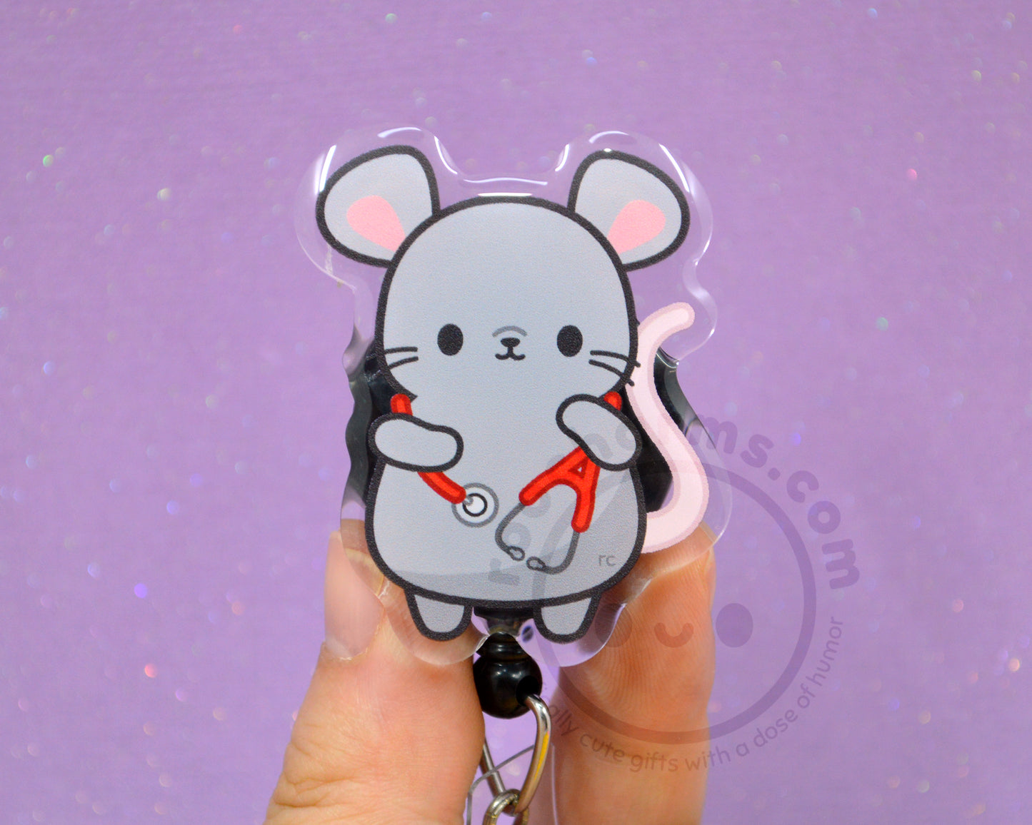 Stethoscope Mouse Badge Reel