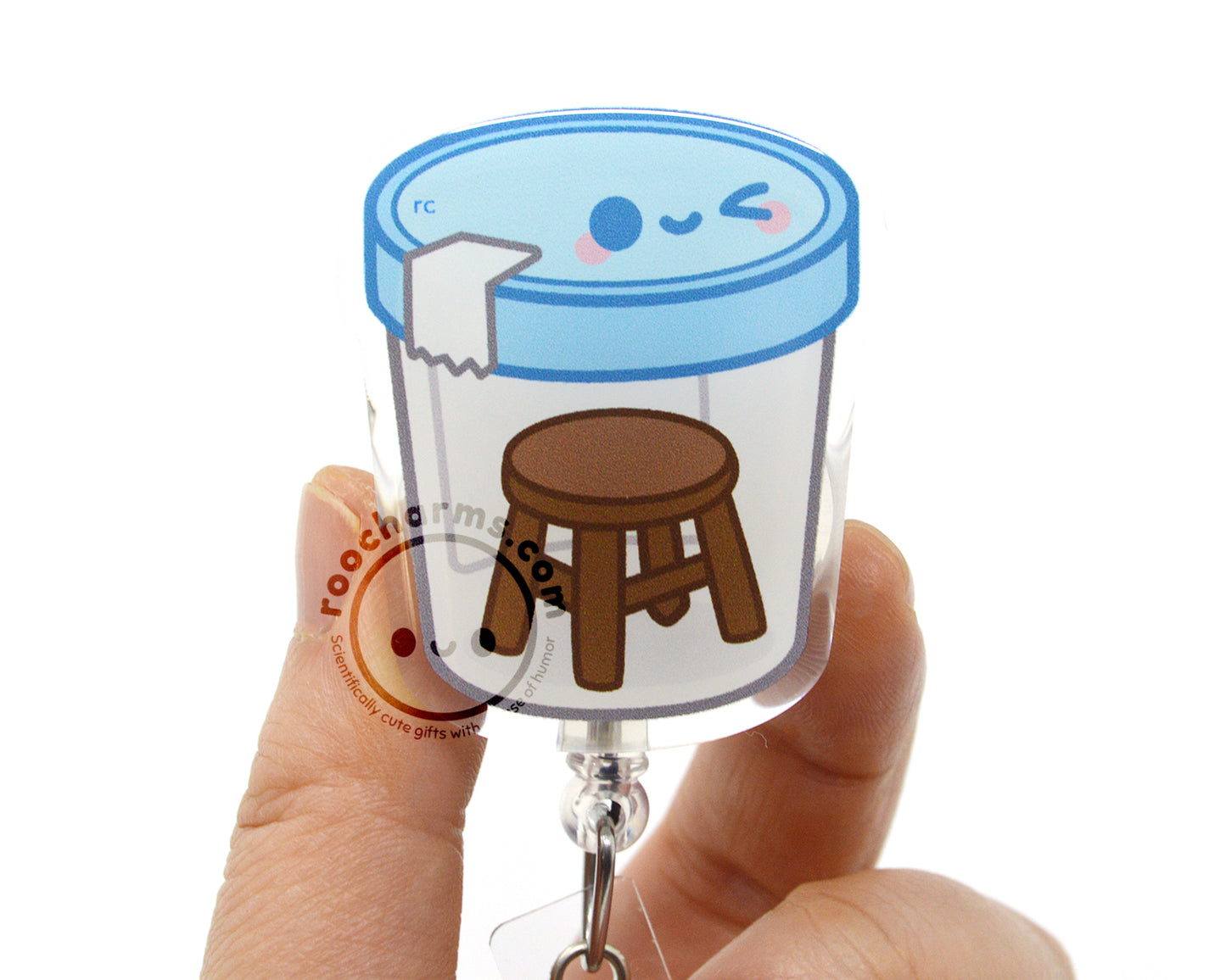 Stool Sample Acrylic Badge Reel