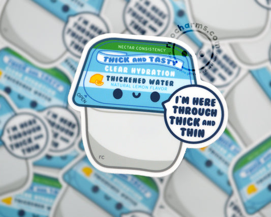 Thick and Thin Vinyl Sticker