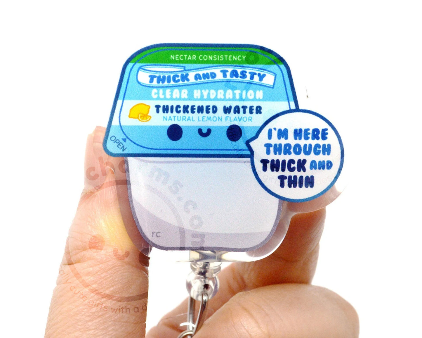 Thick And Thin Acrylic Badge Reel