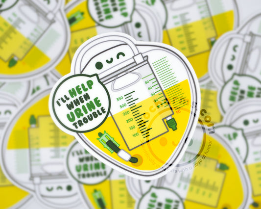 Urinary Catheter Vinyl Sticker