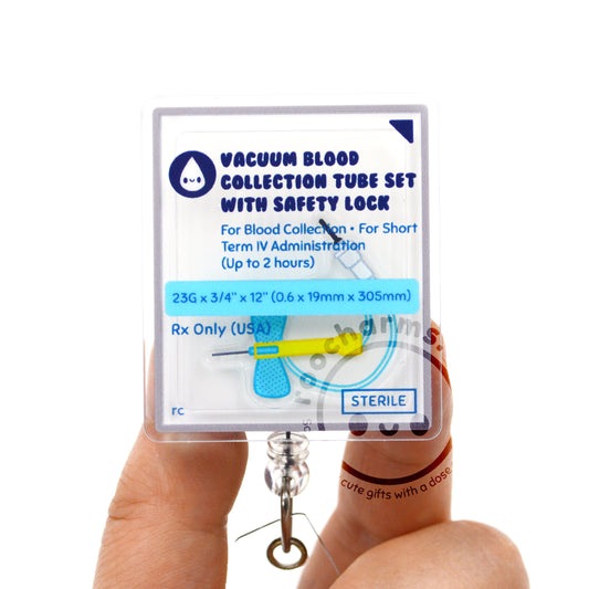 Blood Collection Set Shaker Badge Reel