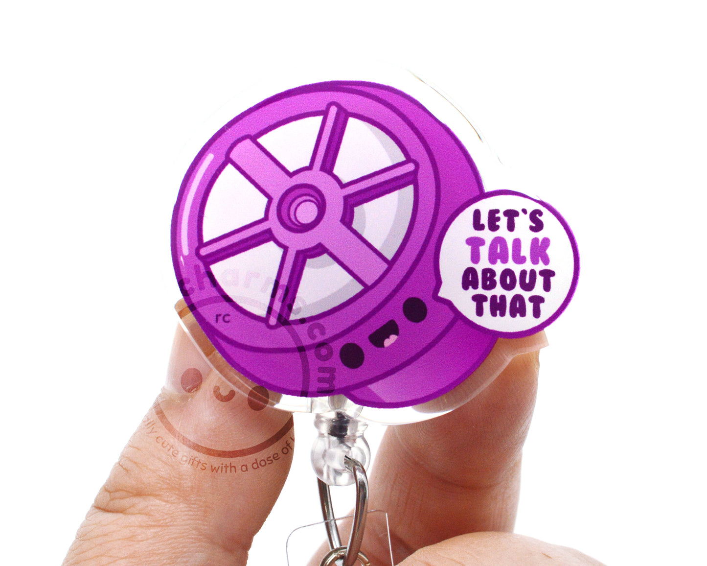 Speaking Valve Acrylic Badge Reel