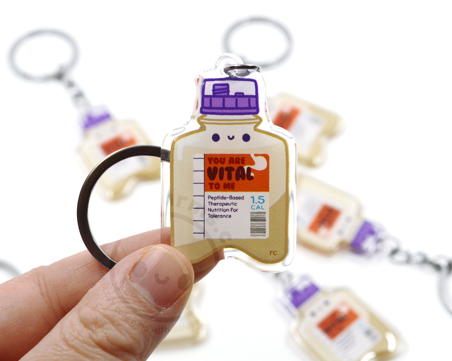 Vital To Me Tube Feed Keychain