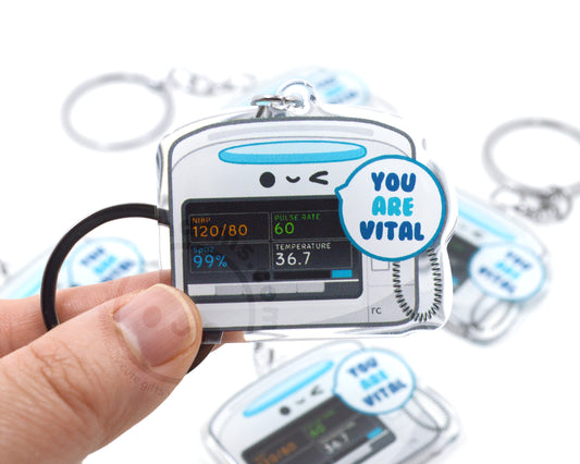 Vital Signs Machine Keychain