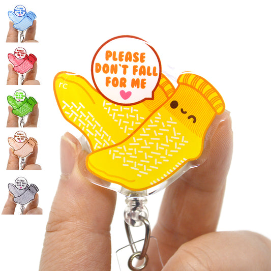 Don't Fall For Me Acrylic Badge Reel