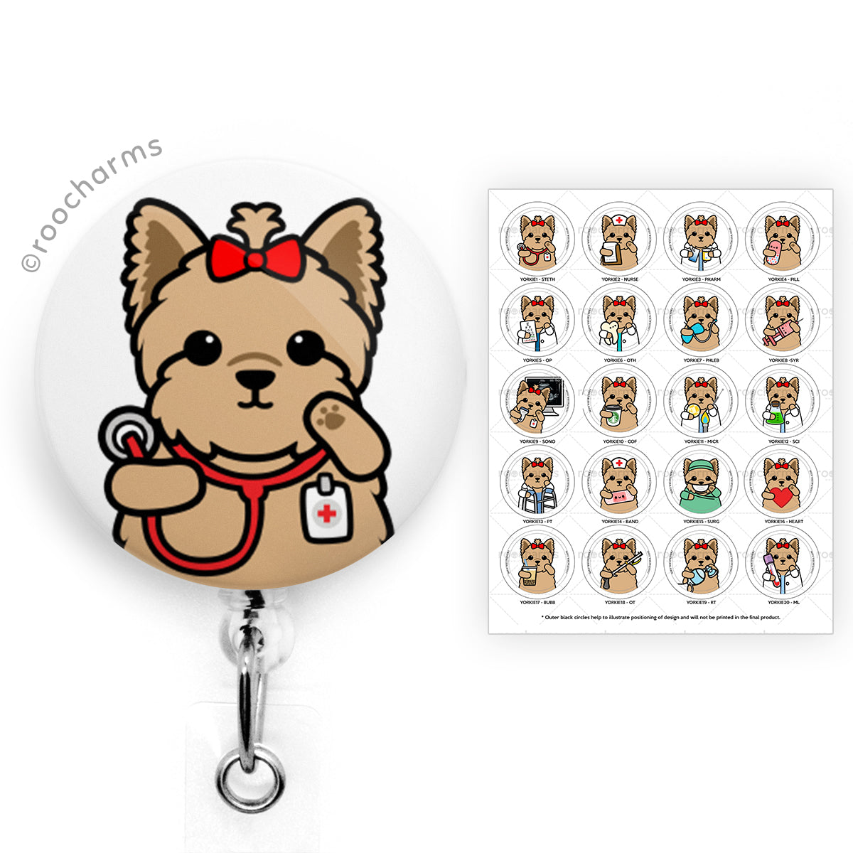 Yorkshire Terrier Badge Reel
