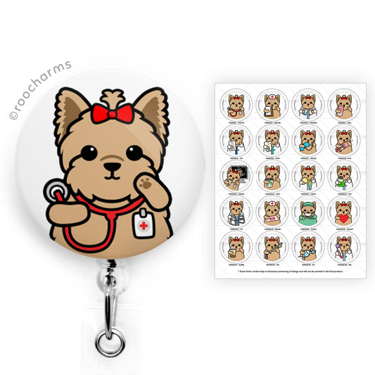 Yorkshire Terrier Badge Reel