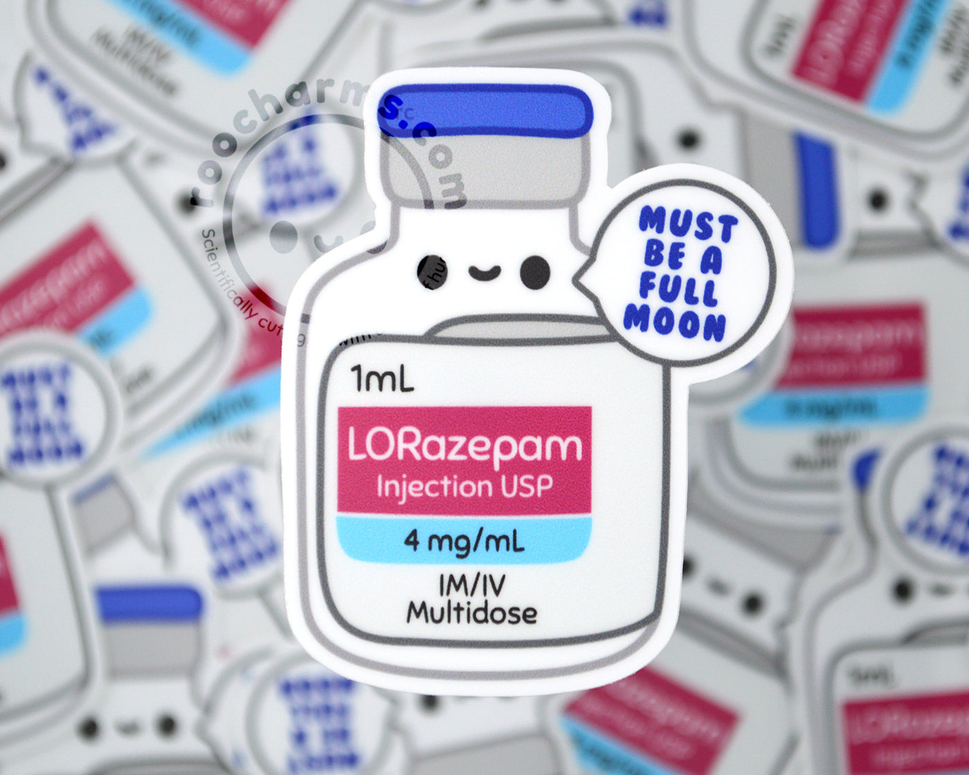 Must Be A Full Moon Vinyl Sticker