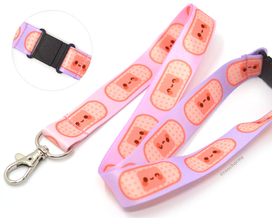 Pink Bandage Lanyard
