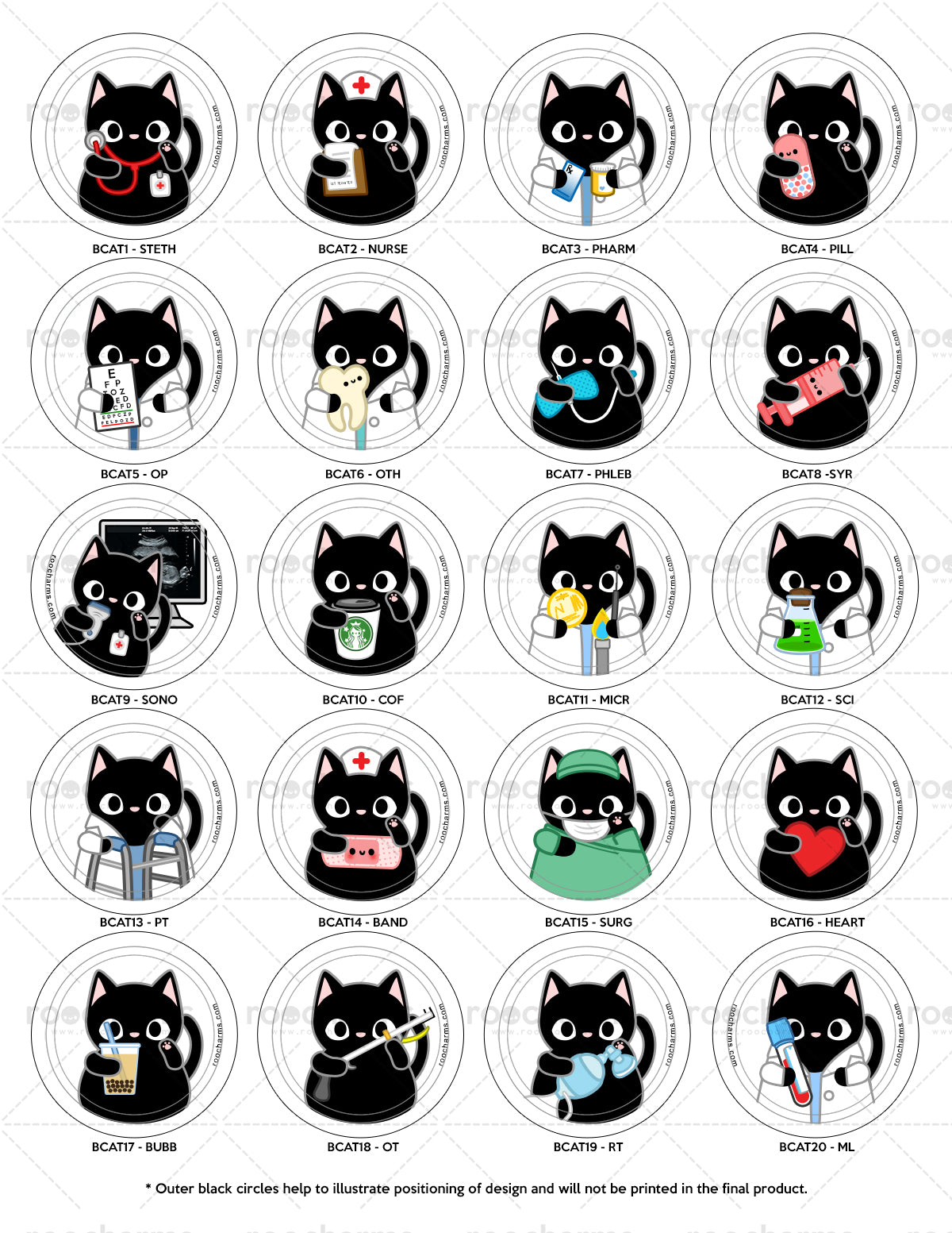 Black Cat Badge Reel