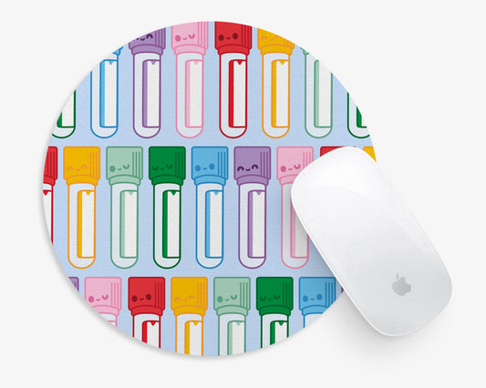 Rainbow Blood Tubes Mouse Pad