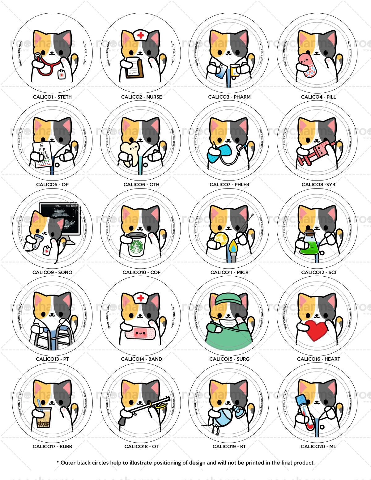 Calico Cat Badge Reel