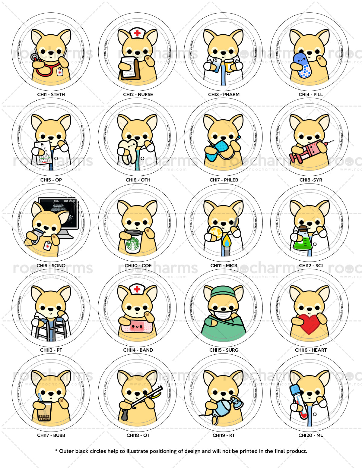 Chihuahua Badge Reel