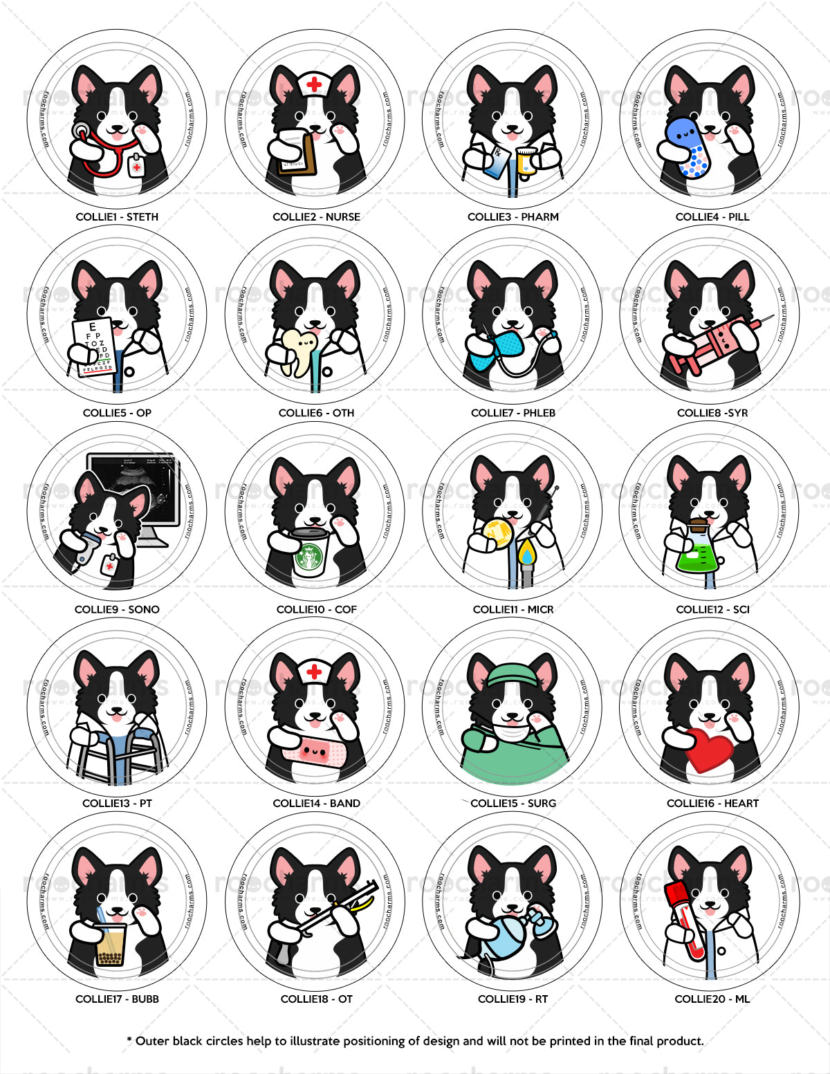 Border Collie Badge Reel