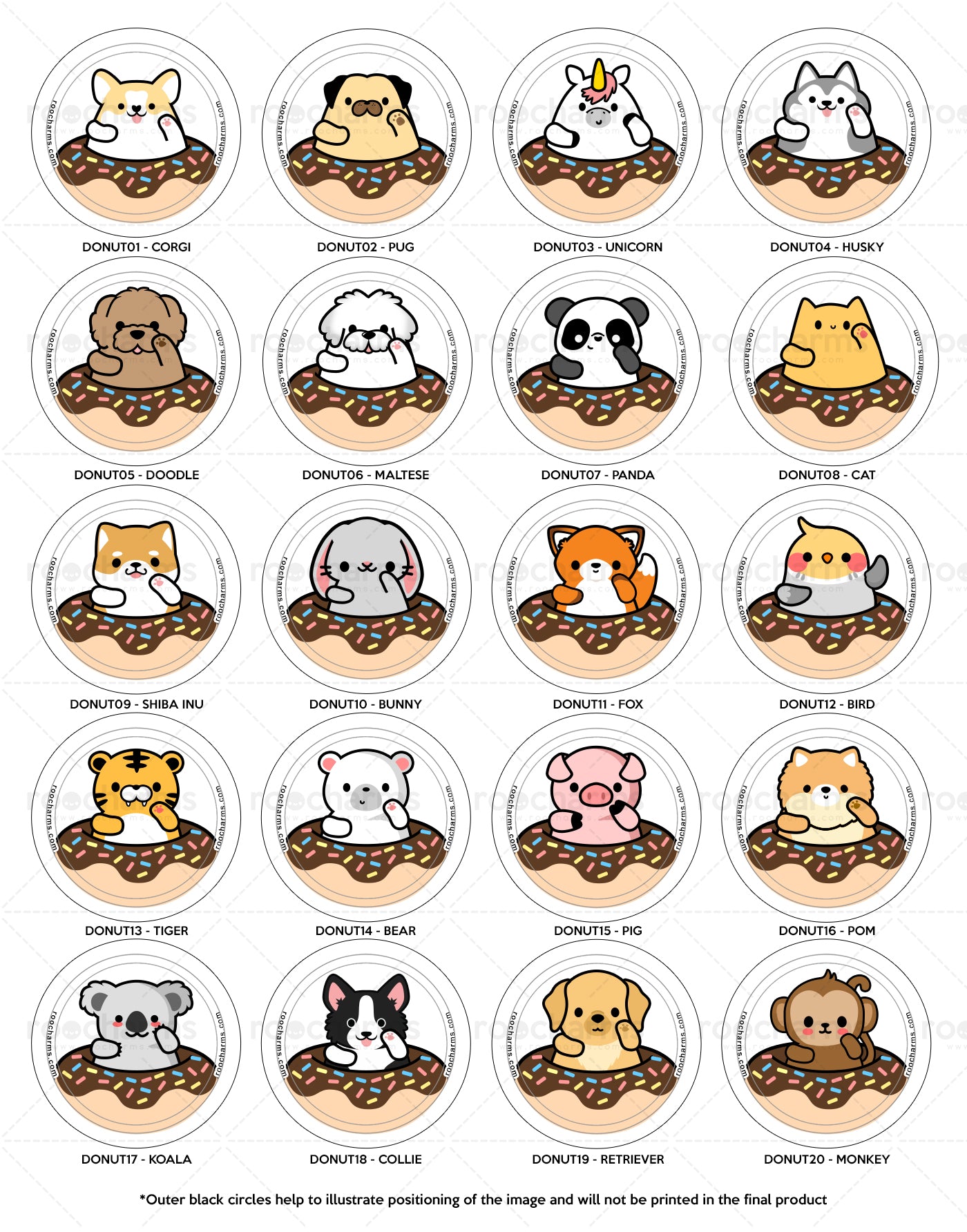 Donut Animals Badge Reel