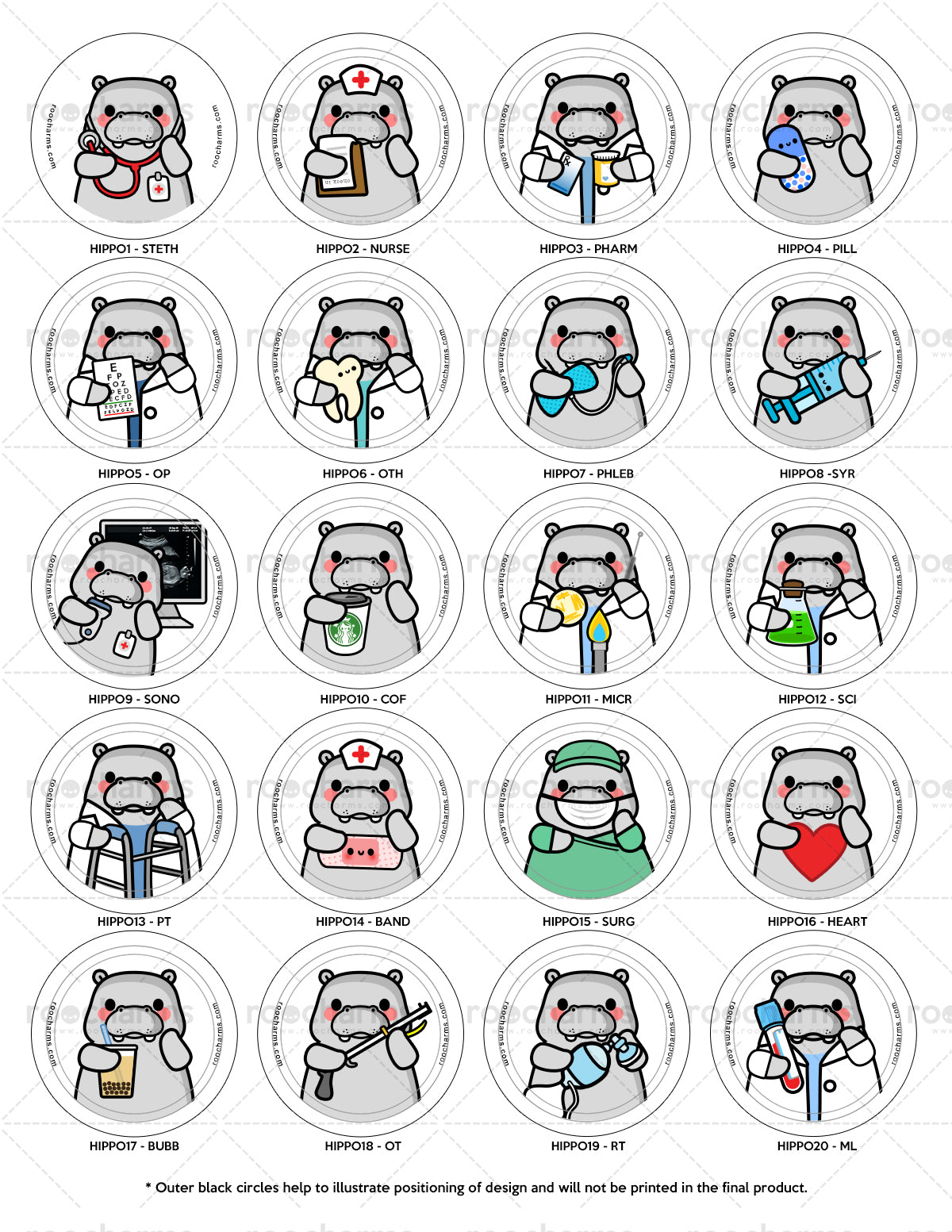 Hippopotamus Badge Reel