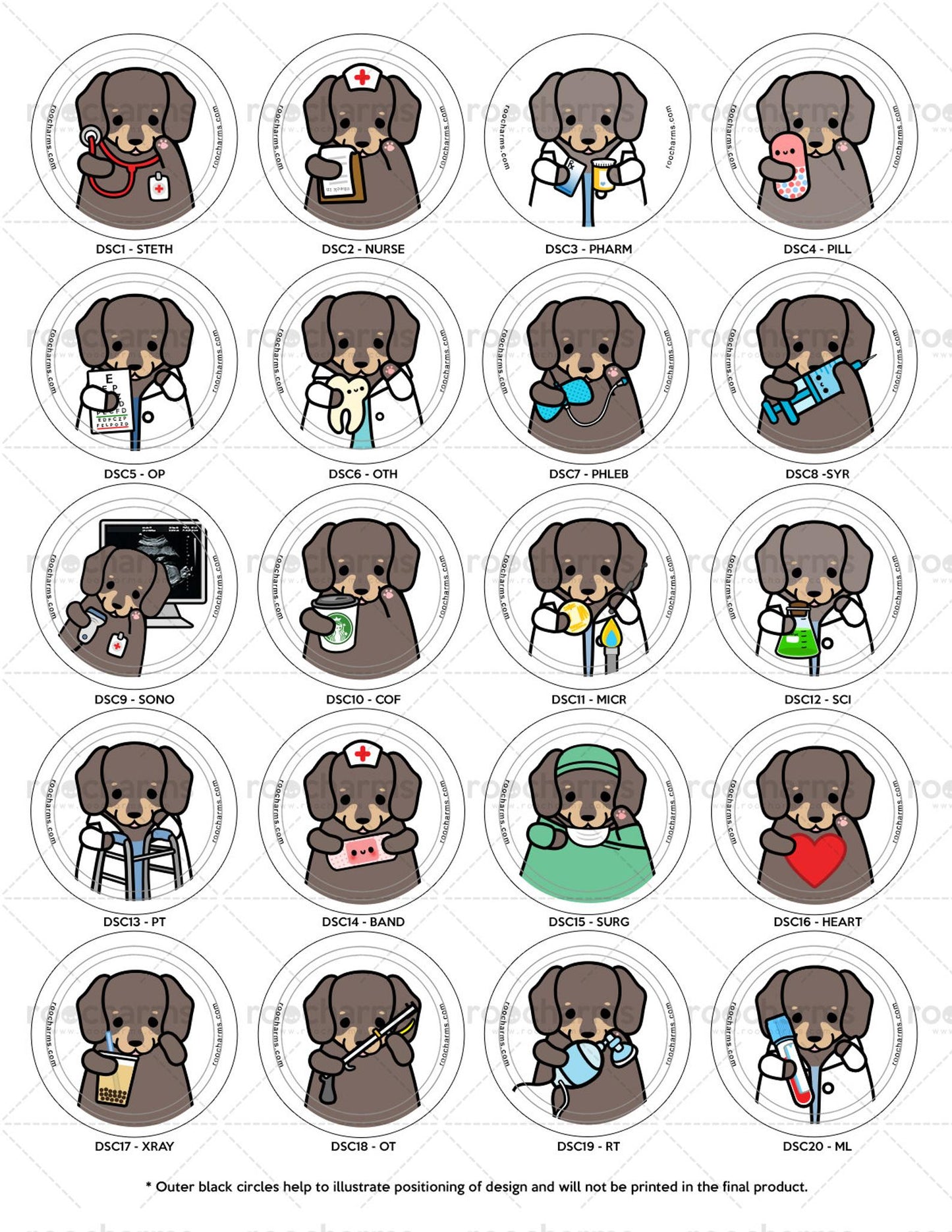 Dachshund Badge Reel