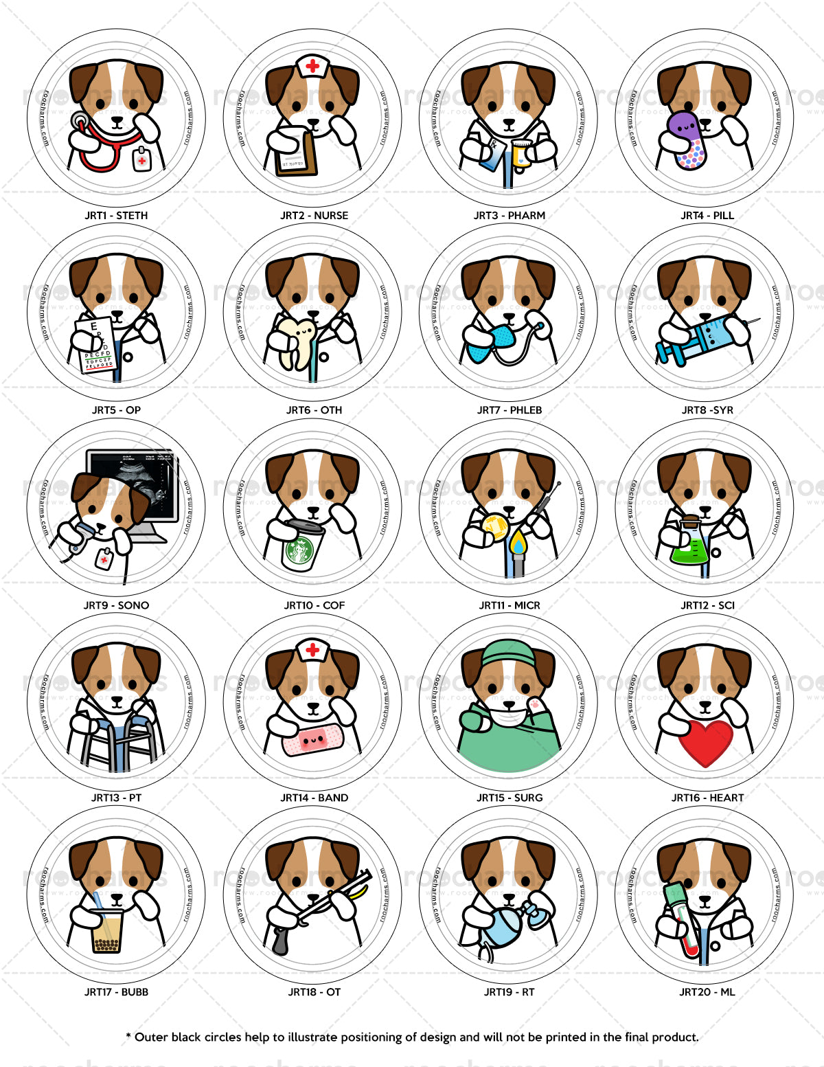 Jack Russell Terrier Badge Reel