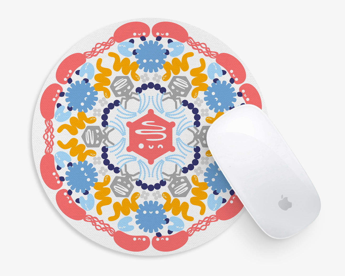 Microbe Mandala Mouse Pad