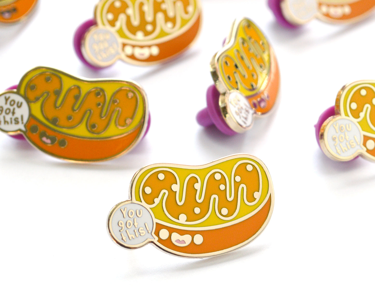 Motivational Mitochondria Enamel Pin