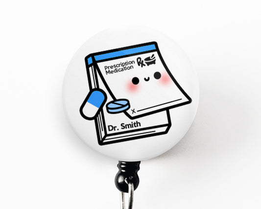 Pharmacist Badge Reel, Pharmacy Badge Reel, Pharmacist Gift, Veterinarian Gift, Doctor Gift, Medical Student Gift, Pharmacy Student Gift - roocharms