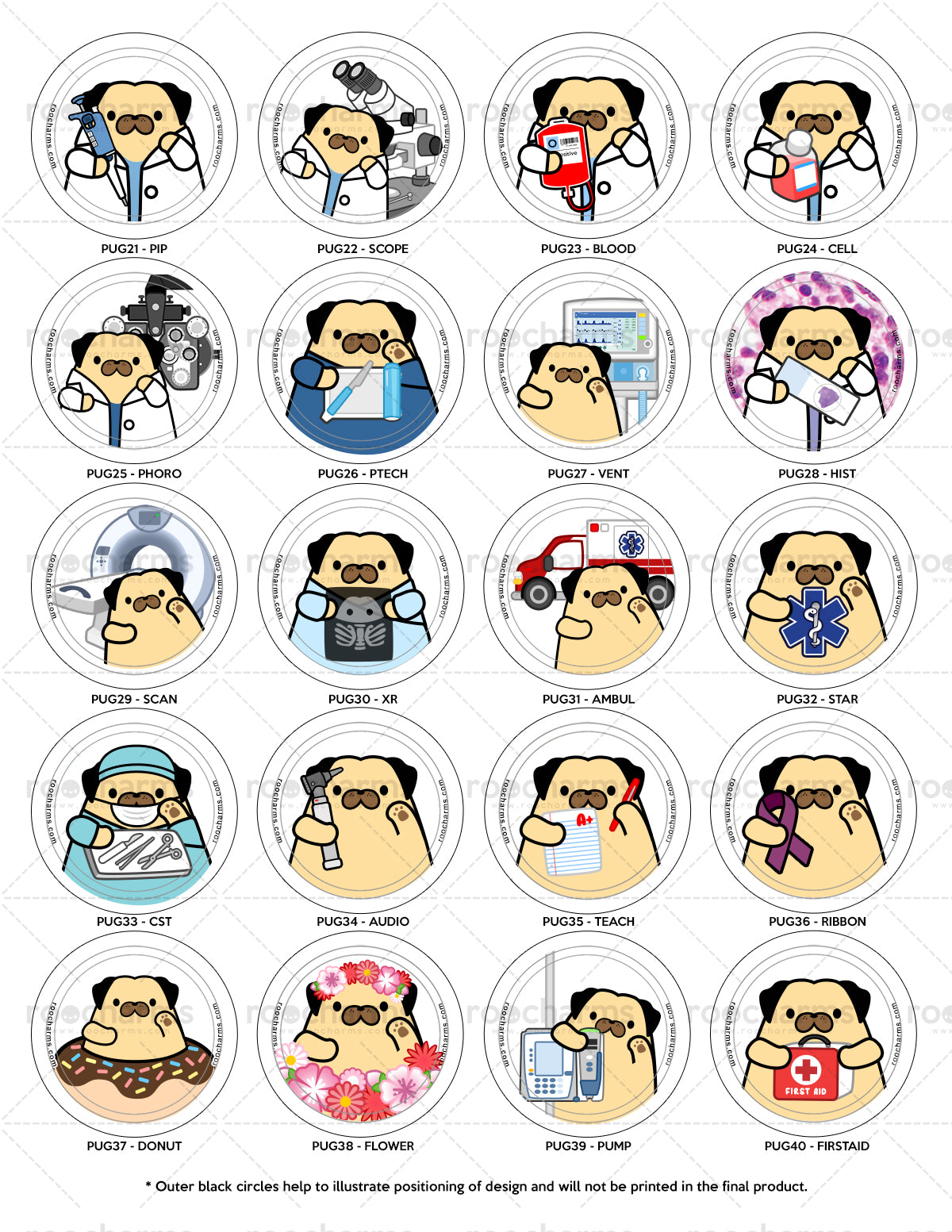 Pug Badge Reel