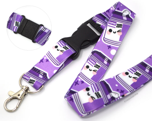 Purple Wipe Lanyard
