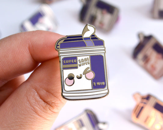 Purple Wipe Enamel Pin