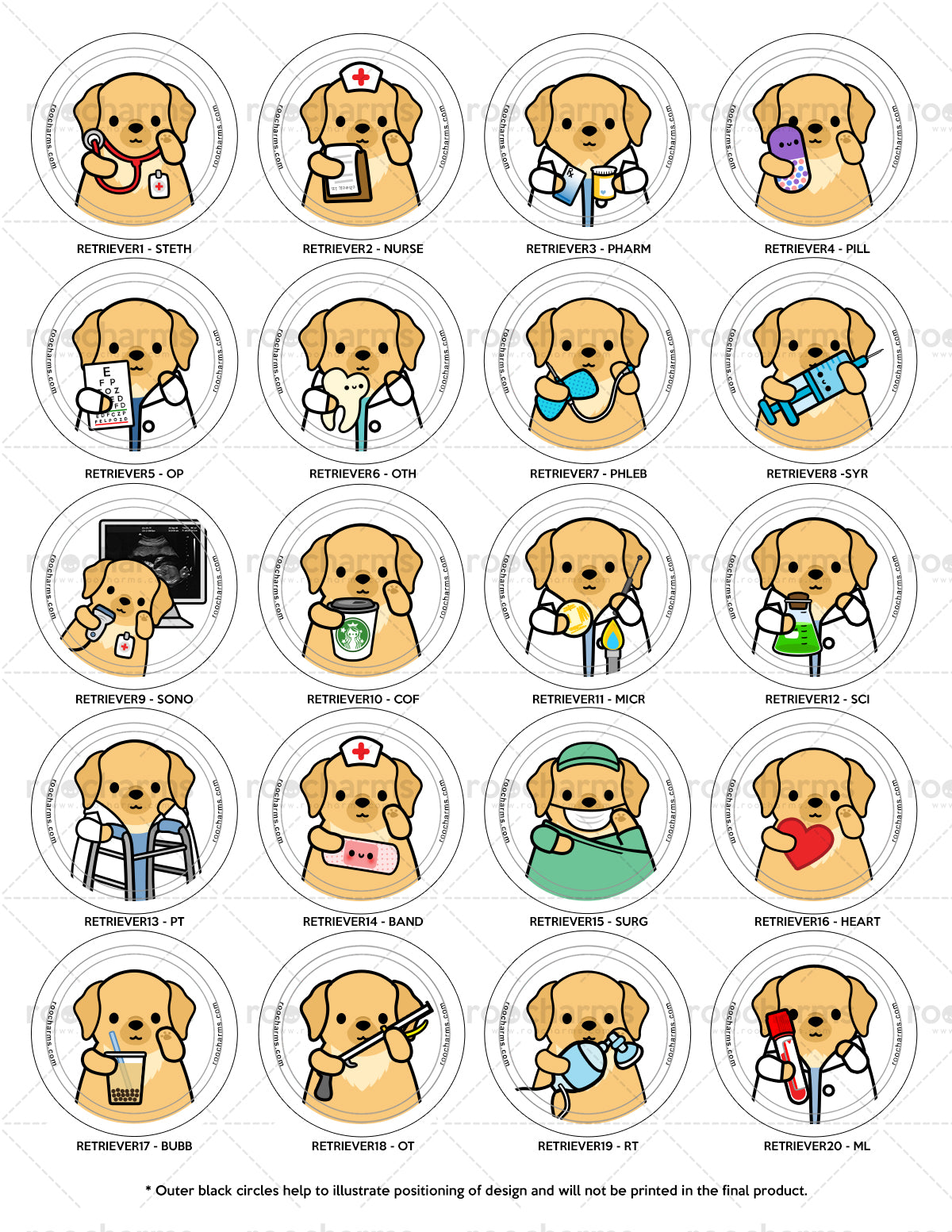 Golden Retriever Badge Reel