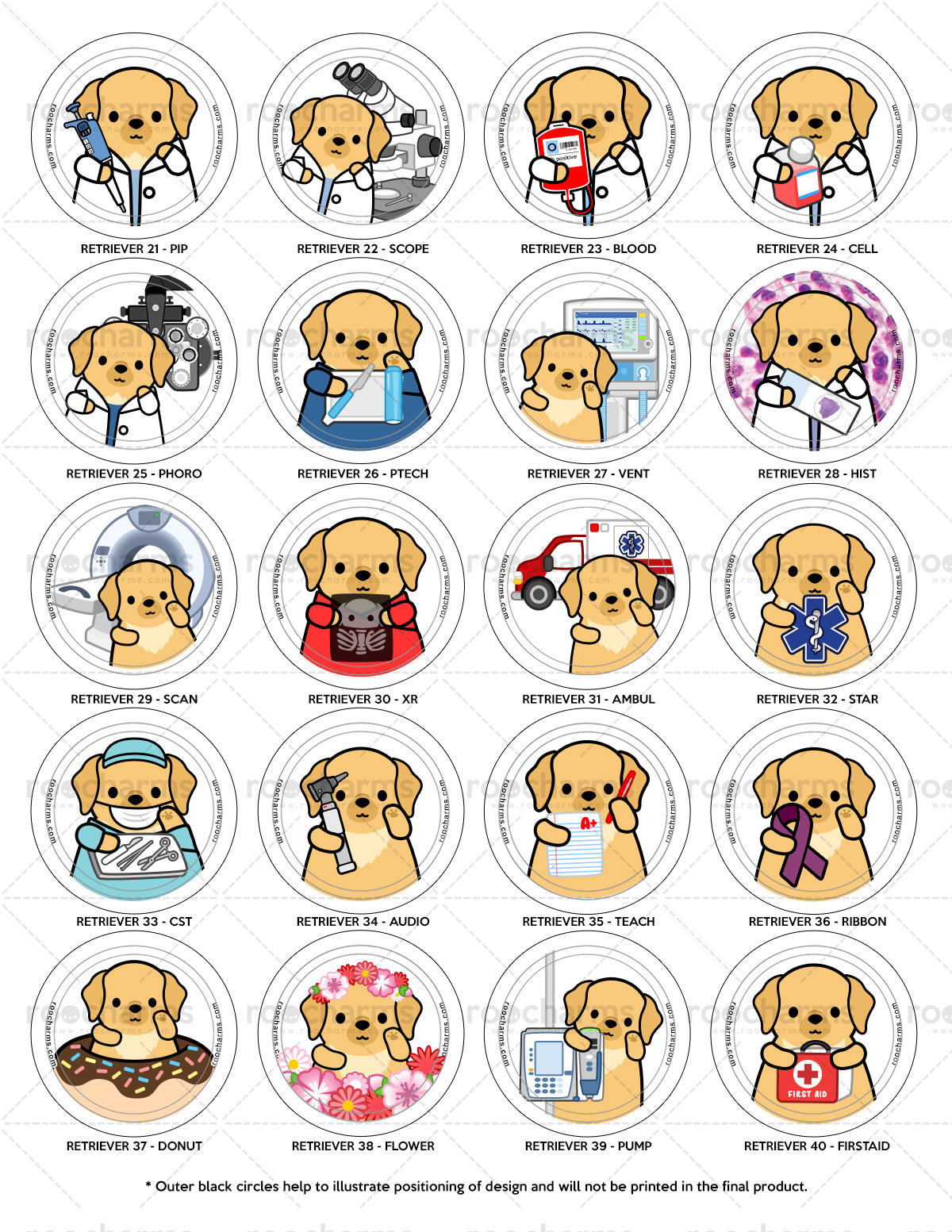 Golden Retriever Badge Reel