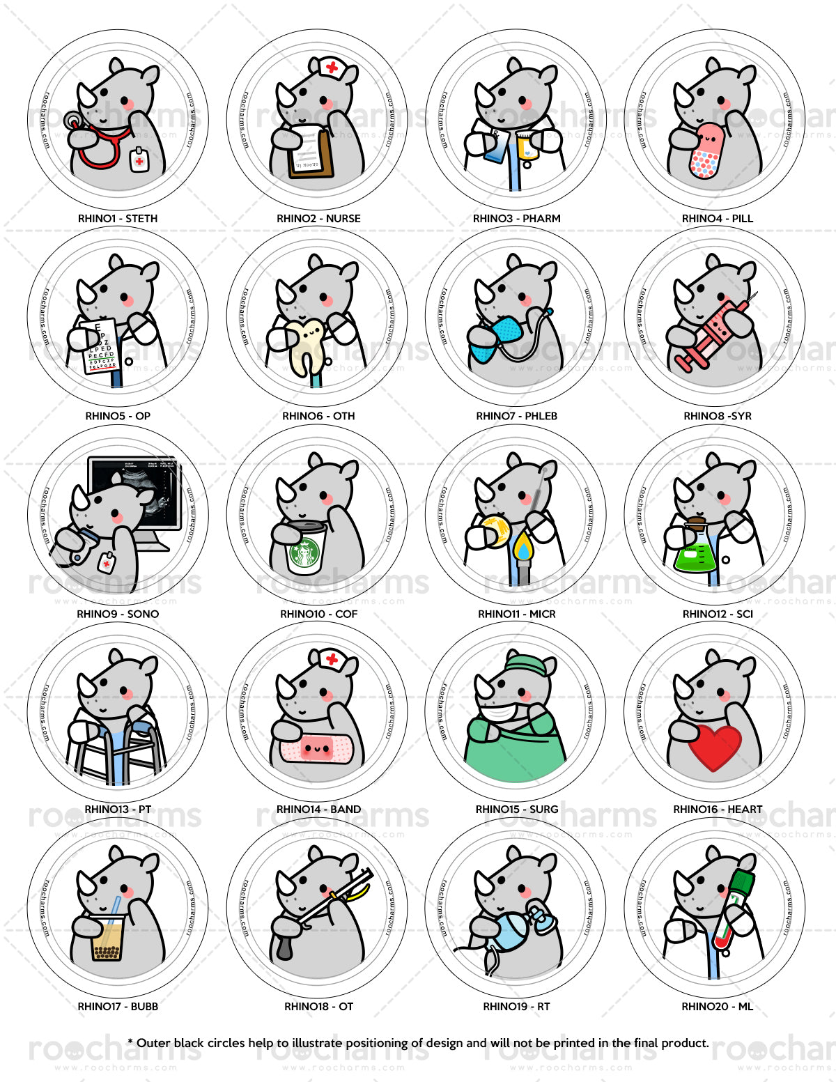 Rhinoceros Badge Reel