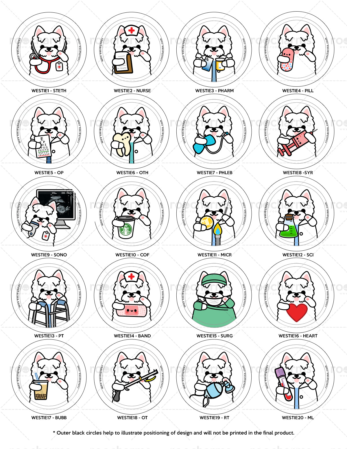 West Highland Terrier Badge Reel