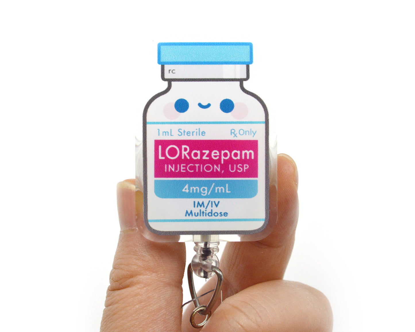 Lorazepam Acrylic Badge Reel