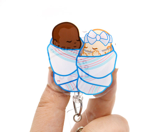 Swaddle Baby Acrylic Badge Reel