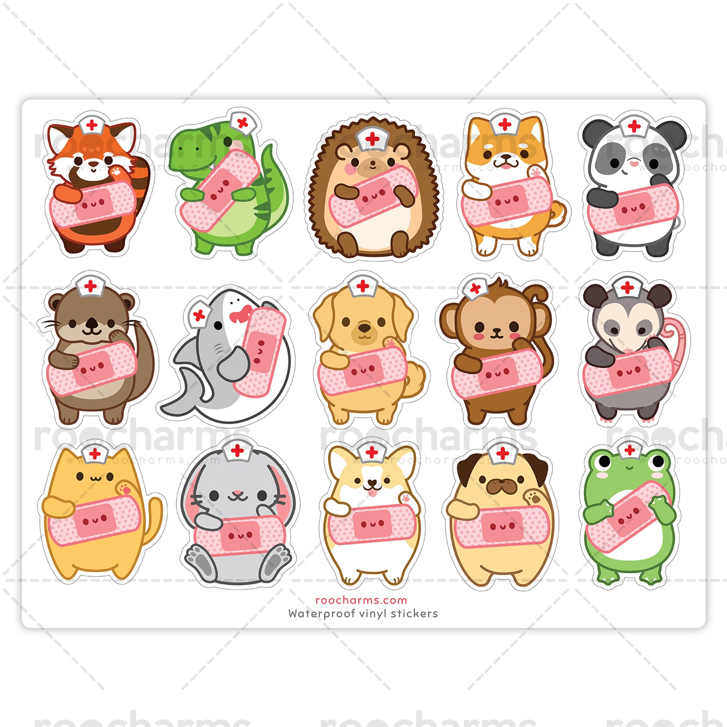 Bandage Animals Sticker Sheet