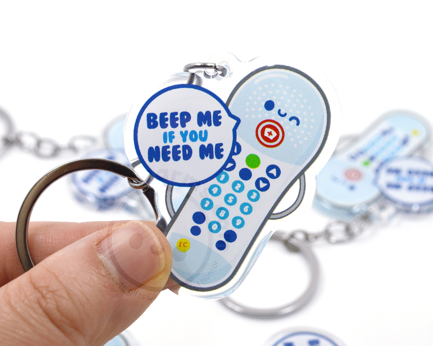 Beep Me Call Bell Keychain