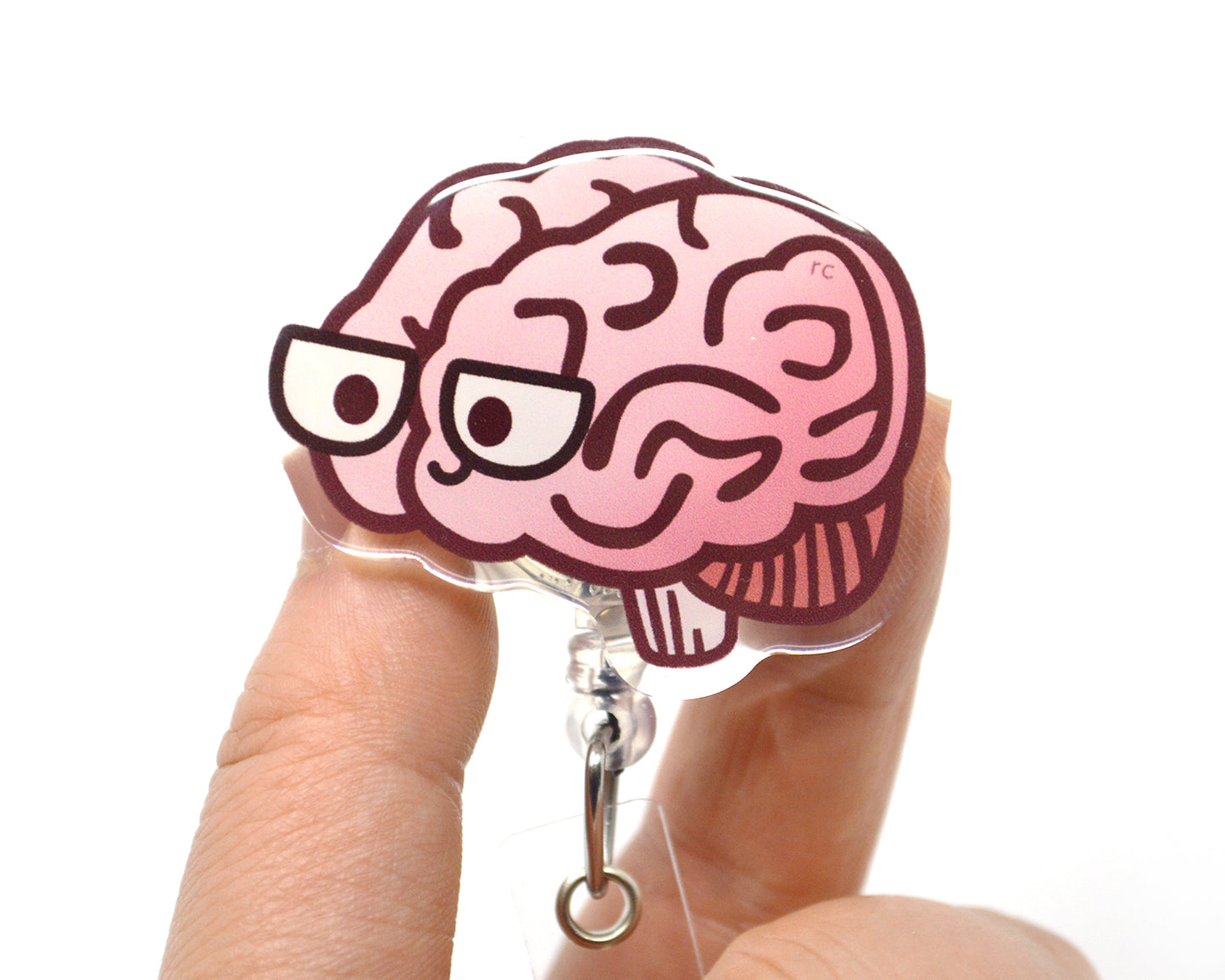 Brain Acrylic Badge Reel