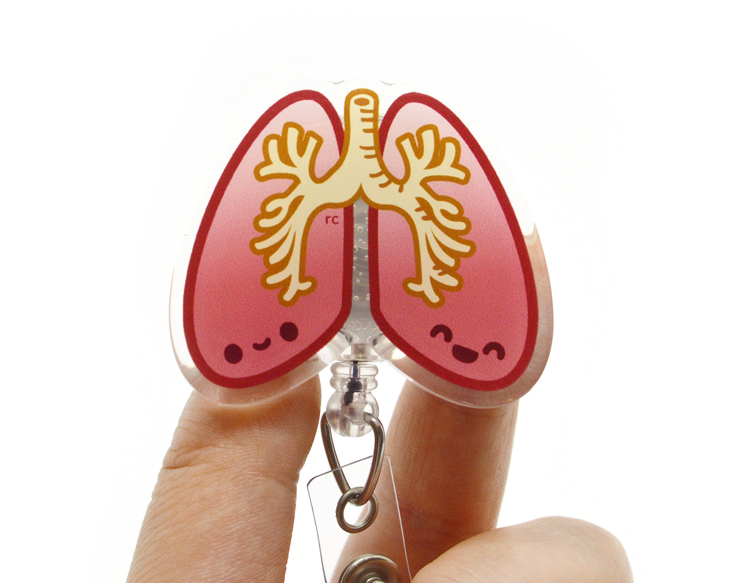 Lungs Acrylic Badge Reel