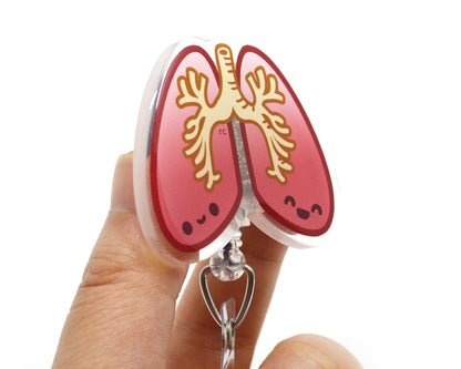 Lungs Acrylic Badge Reel