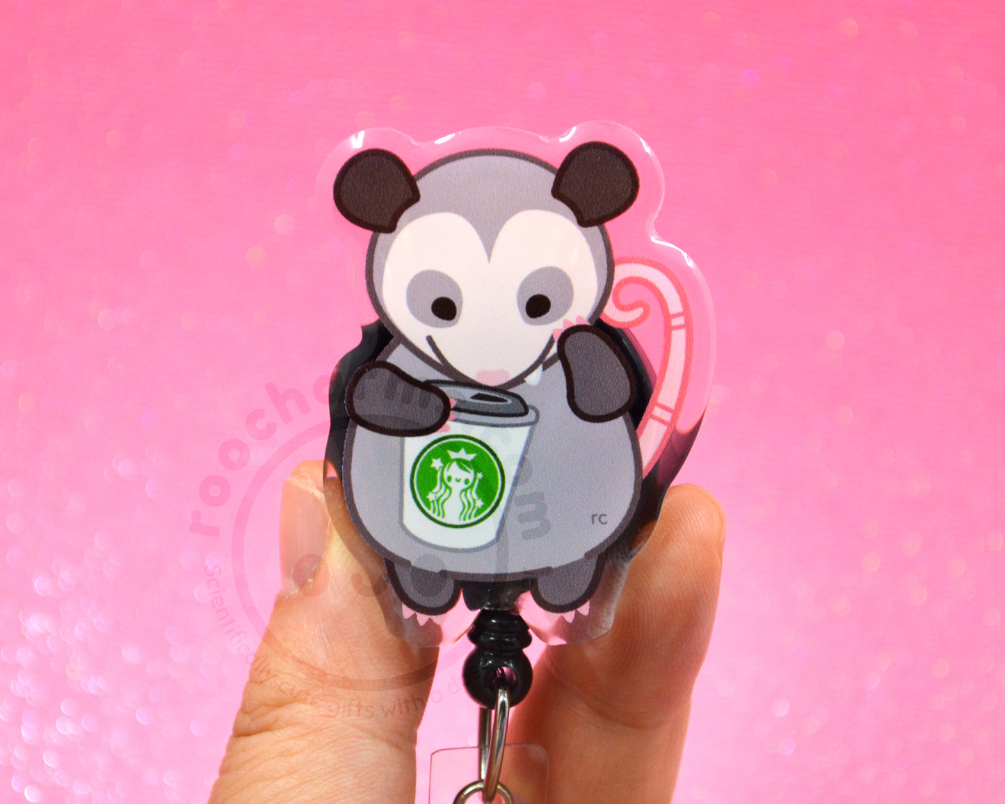 Coffee Possum Badge Reel