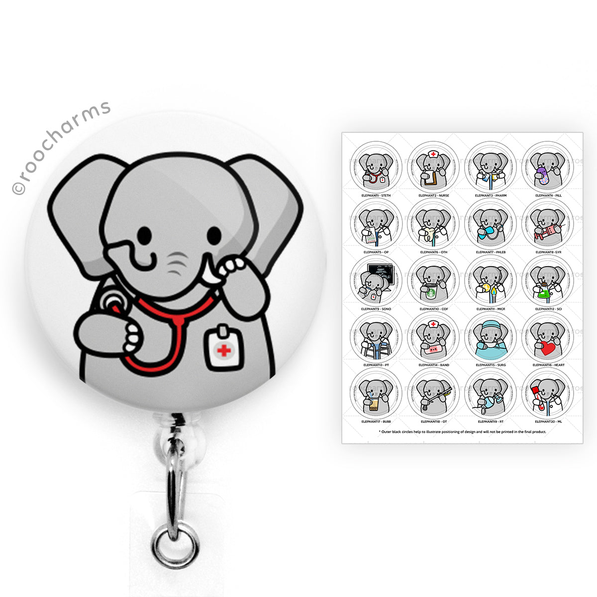 Elephant Badge Reel