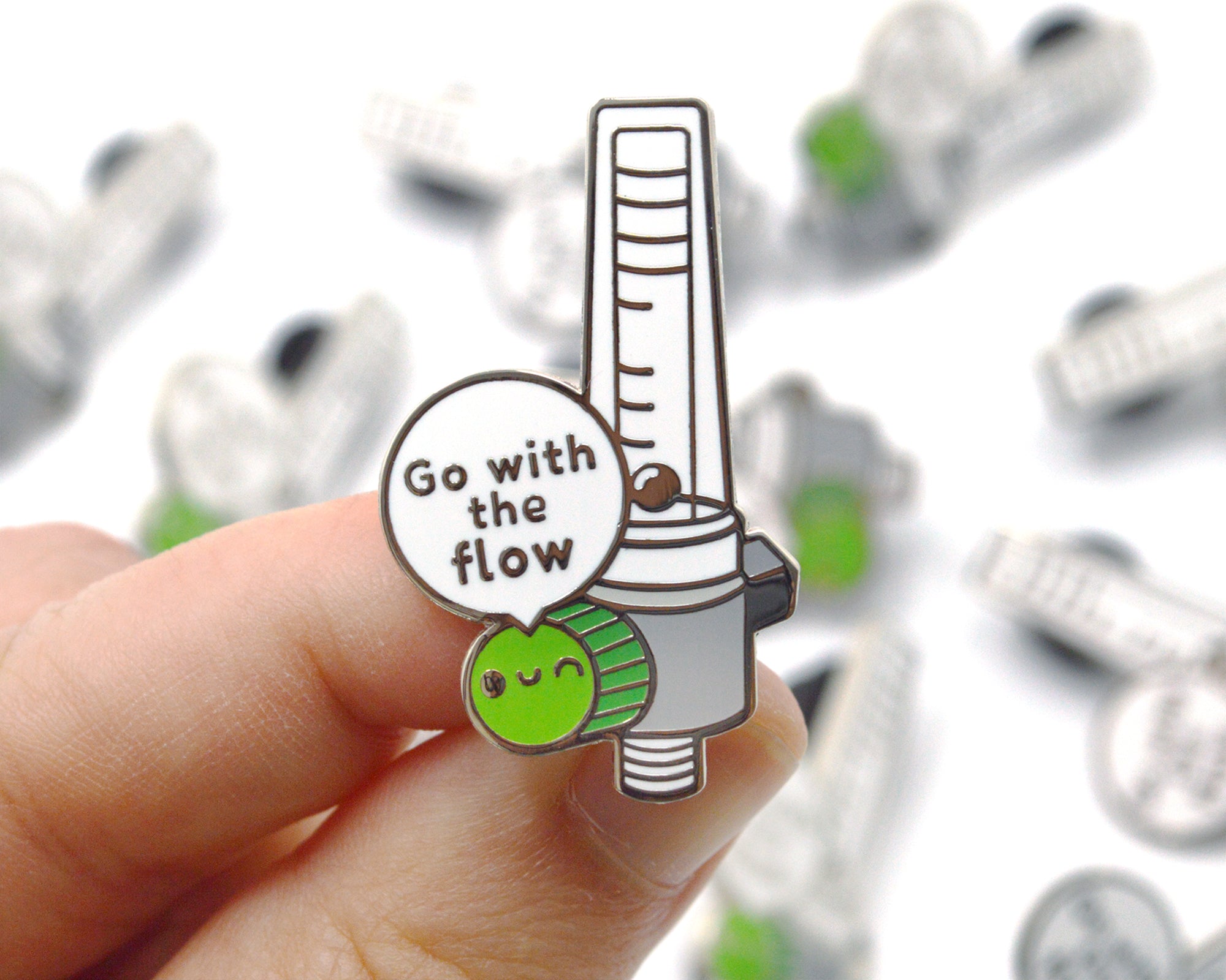 Go With The Flow Enamel Pin Roocharms go-with-the-flow-enamel-pin-roocharms
