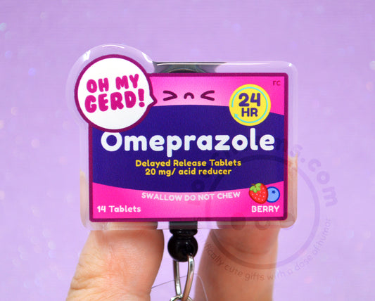 Oh My Gerd Omeprazole Badge Reel