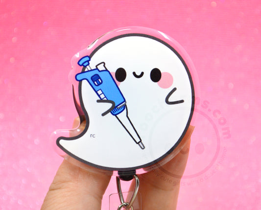 Pipette Ghost Badge Reel
