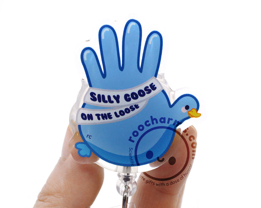 Silly Goose Acrylic Badge Reel